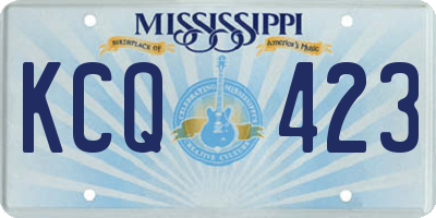 MS license plate KCQ423