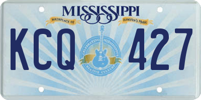MS license plate KCQ427