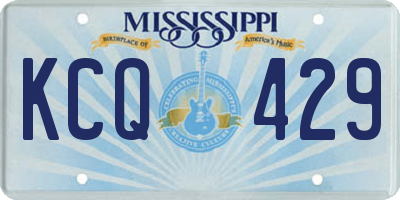 MS license plate KCQ429