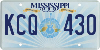 MS license plate KCQ430