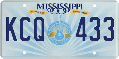 MS license plate KCQ433