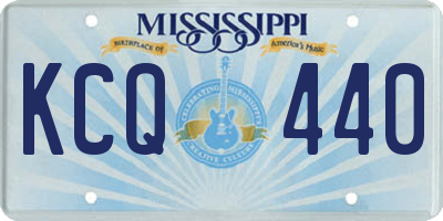 MS license plate KCQ440