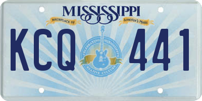 MS license plate KCQ441