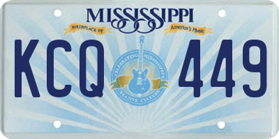 MS license plate KCQ449