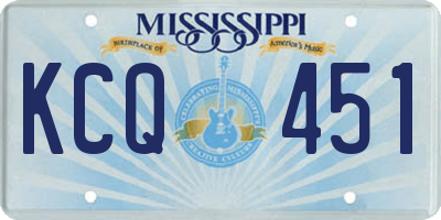 MS license plate KCQ451