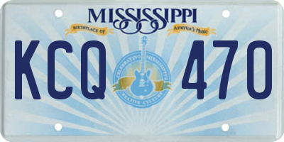 MS license plate KCQ470