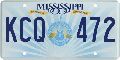 MS license plate KCQ472