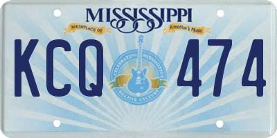 MS license plate KCQ474