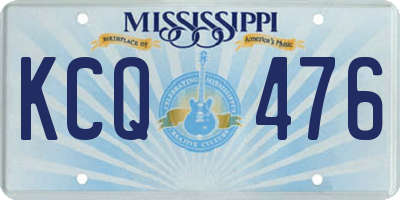 MS license plate KCQ476