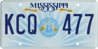 MS license plate KCQ477