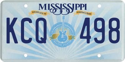 MS license plate KCQ498