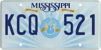 MS license plate KCQ521