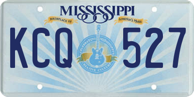 MS license plate KCQ527