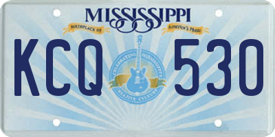 MS license plate KCQ530