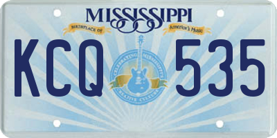 MS license plate KCQ535