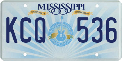 MS license plate KCQ536