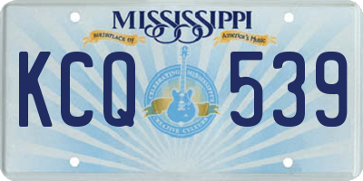 MS license plate KCQ539