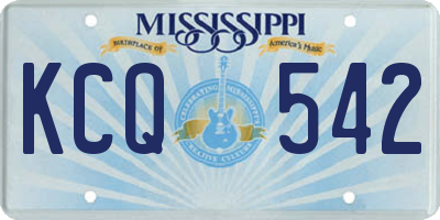 MS license plate KCQ542