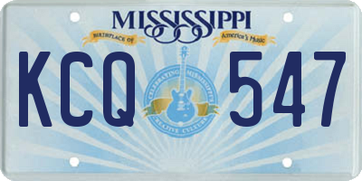 MS license plate KCQ547