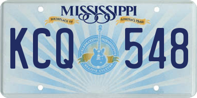 MS license plate KCQ548