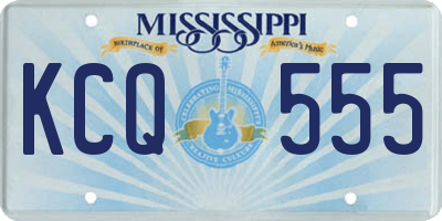 MS license plate KCQ555