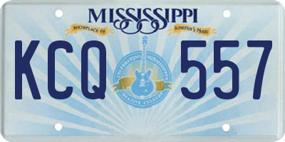 MS license plate KCQ557
