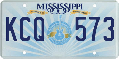 MS license plate KCQ573