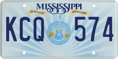 MS license plate KCQ574
