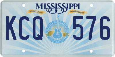 MS license plate KCQ576