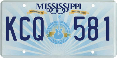 MS license plate KCQ581