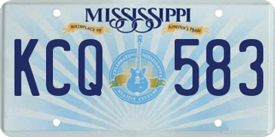 MS license plate KCQ583