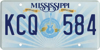 MS license plate KCQ584