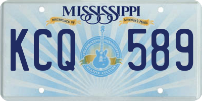 MS license plate KCQ589
