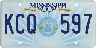 MS license plate KCQ597