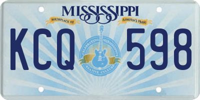 MS license plate KCQ598