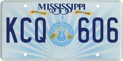 MS license plate KCQ606