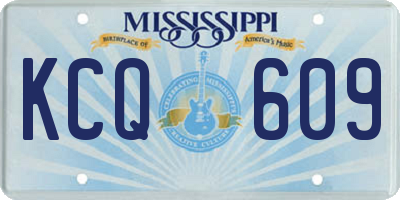 MS license plate KCQ609