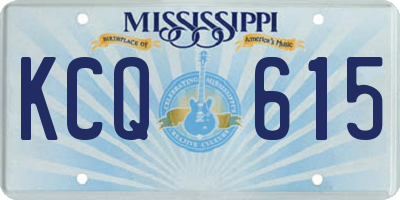 MS license plate KCQ615