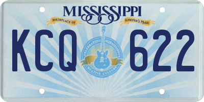 MS license plate KCQ622