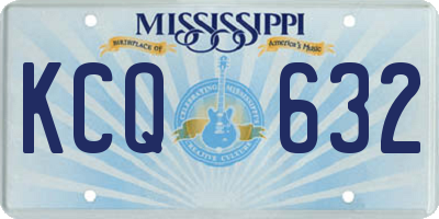 MS license plate KCQ632