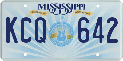 MS license plate KCQ642