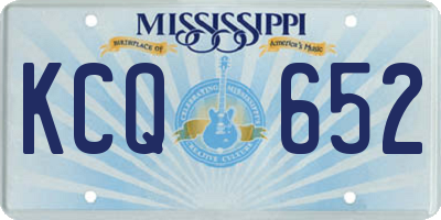 MS license plate KCQ652