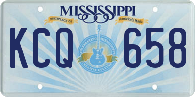 MS license plate KCQ658