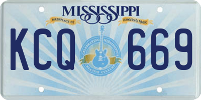 MS license plate KCQ669