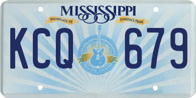MS license plate KCQ679