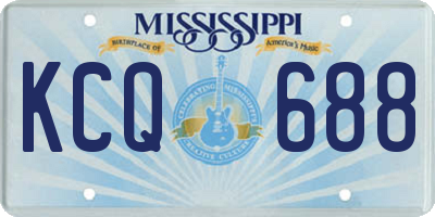 MS license plate KCQ688