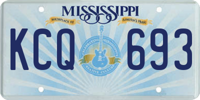 MS license plate KCQ693