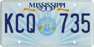 MS license plate KCQ735