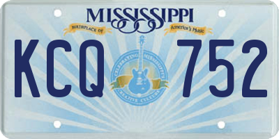 MS license plate KCQ752