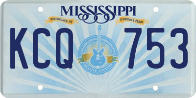 MS license plate KCQ753